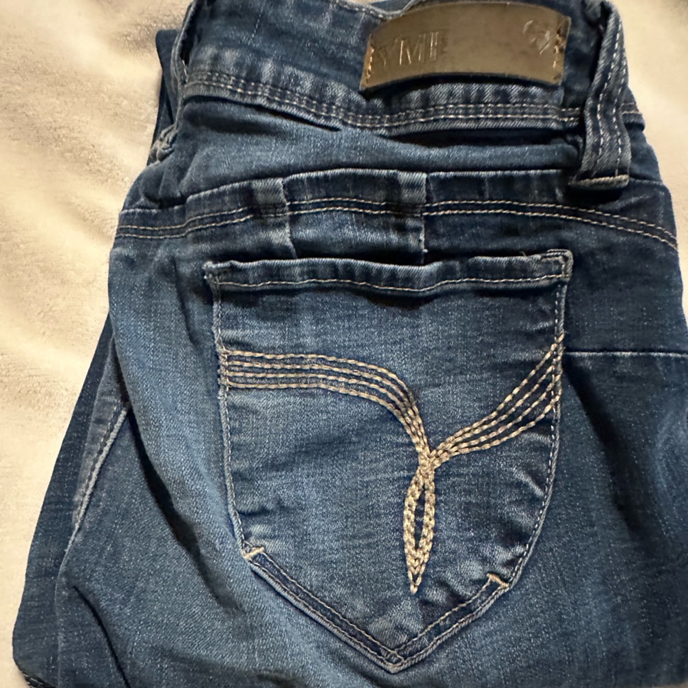 YMI Dark Blue Skinny Jeans with Embroidered Pocket